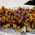 Featured Image: Minnesota celebrates its second consecutive Frozen Four title. (Photo by Jordan Doffing)