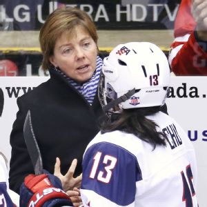 Harvard coach Katey Stone led Team USA to silver in Sochi, Russia earlier this year  as the first female to coach the U.S. women in the Olympics. (Photo -Tom Szczerbowski/USA TODAY Sports