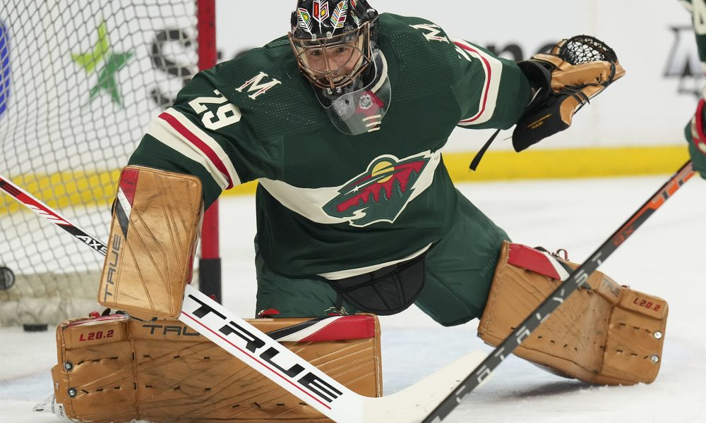 Who starts Game 1 for the Wild? Marc-Andre Fleury or Cam Talbot?